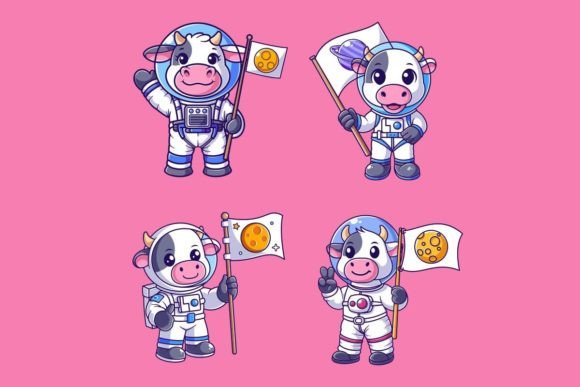 A Cute Cow Dressed As an Astronaut: Whimsy Meets Design