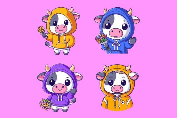 A Cute Cow Wearing a Hoodie: Design Magic