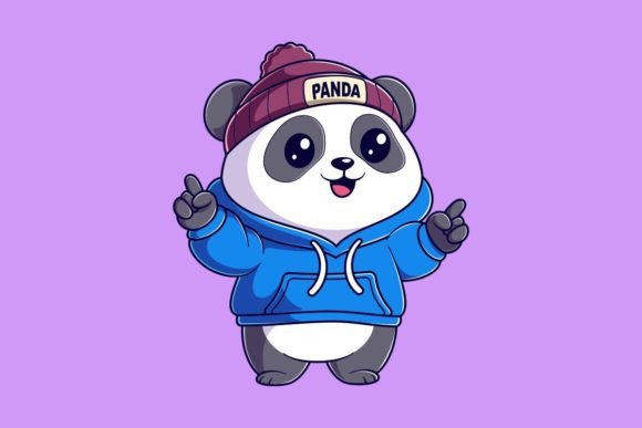 Charming and Scalable: The Cute Panda Graphic