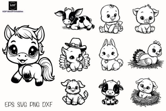 Farm Animals SVG Bundle: Cute Animals for Your Creative Projects