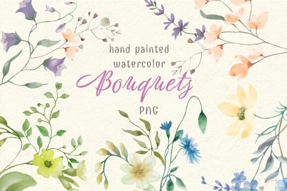 Hand Painted Watercolor Bouquets: Elevate Your Projects