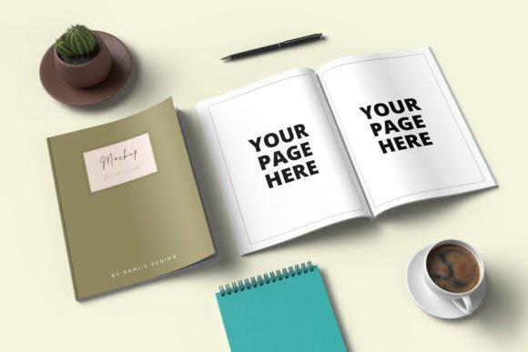 Mastering Visual Depth with the Open and Closed Book Mockup Side View