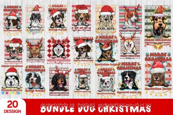 Merry Christmas Dogs Sublimation: Festive Designs for Your Projects