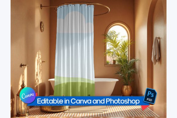 Moroccan Style Shower Curtain Mockup: A Designer's Guide