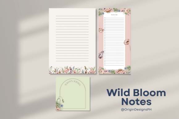 Notepad Bundle - Wild Bloom Notes: Your Canvas for Creativity
