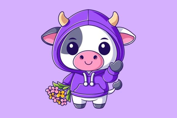 The Irresistible Charm of a Cute Cow in a Hoodie