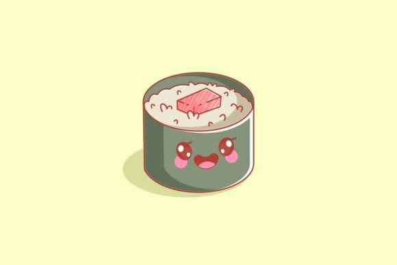 The Irresistible Charm of Cute Cartoon Style Tekka Maki