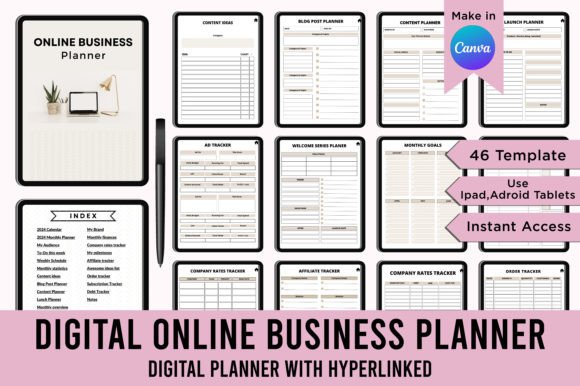 Transform Your Workflow with the Digital Online Business Planner Canva