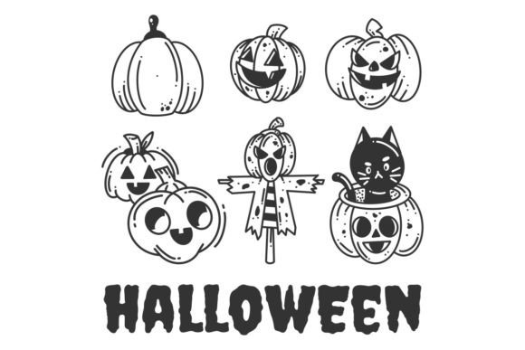 Unleash Autumnal Charm: The Hand-drawn Pumpkins Collection