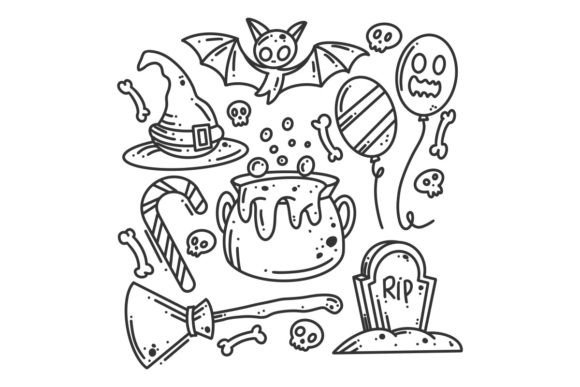 Unleash Spooky Creativity with Hand-drawn Halloween Elements