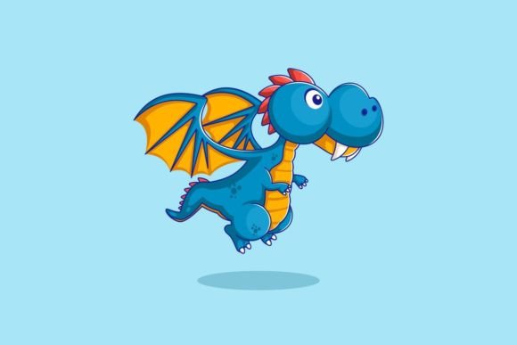 Unleashing Creativity with the Cartoon Style Cute Flying Dragon