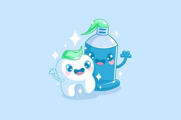 Unlocking Playful Branding with Tooth and Toothpaste Cartoon Design