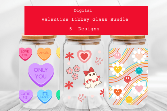 Valentines Libbey Glass Can SVG: Elevate Your Valentine's Designs